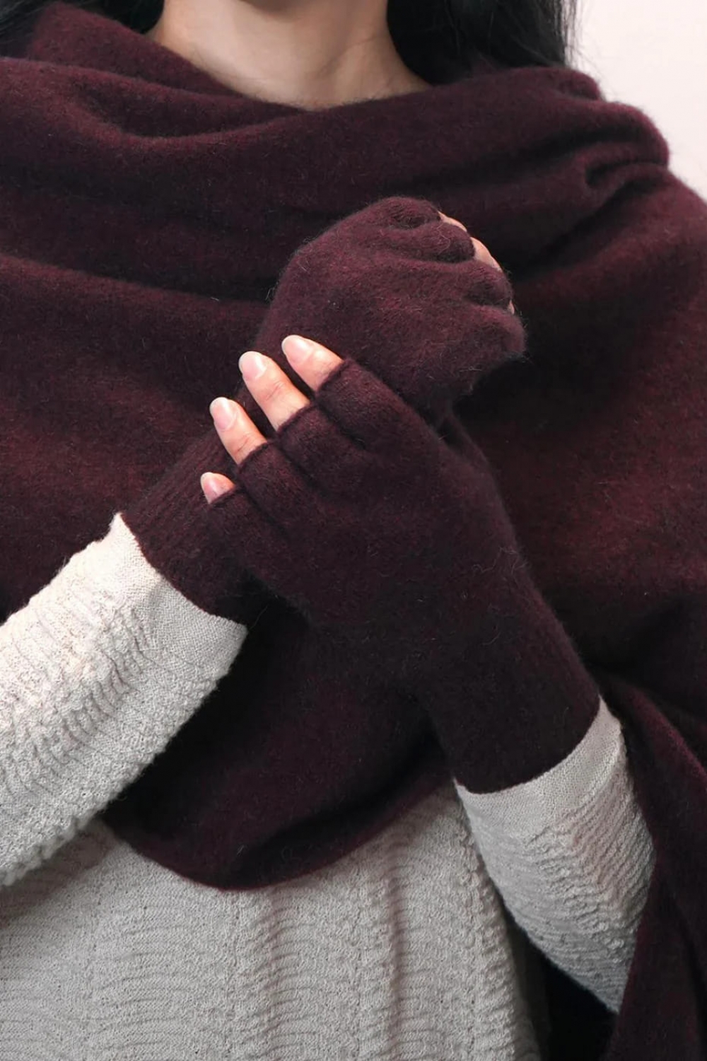 【KAPEKA买四赠一可混搭】 新西兰美丽诺羊毛无指手套（多色可选）