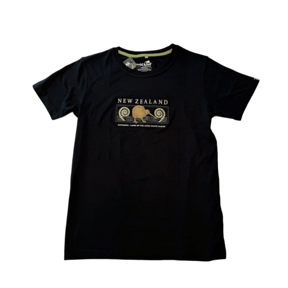 新西兰奇异鸟银蕨图案刺绣100%纯棉T恤（多尺码可选）