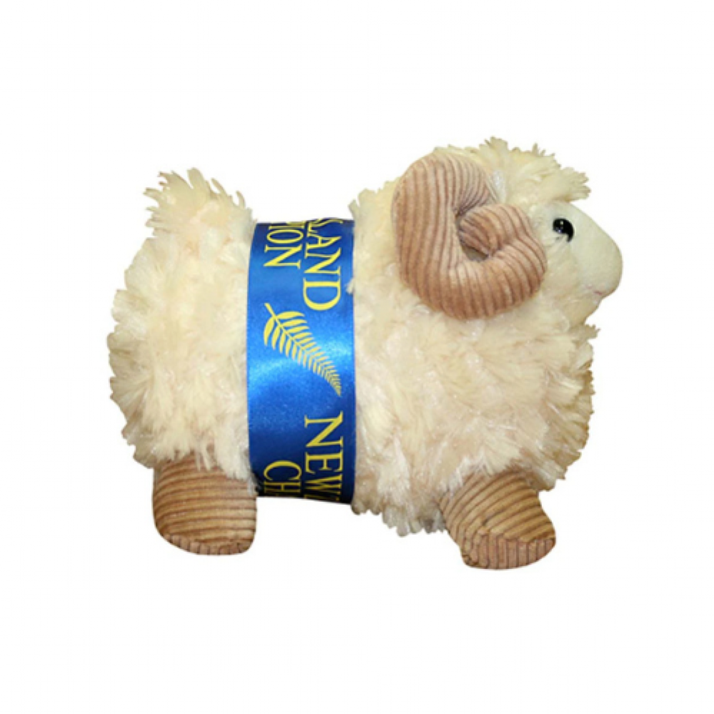 新西兰绒毛小羊玩偶- 带线绳羊角（28cm）