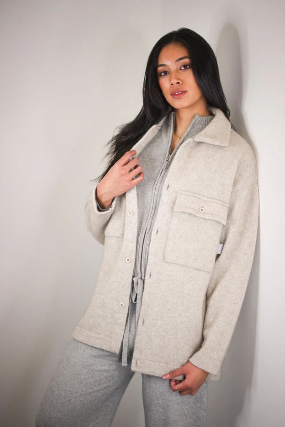 【KAPEKA买四赠一可混搭】 中性休闲衬衫式外套（2色可选）