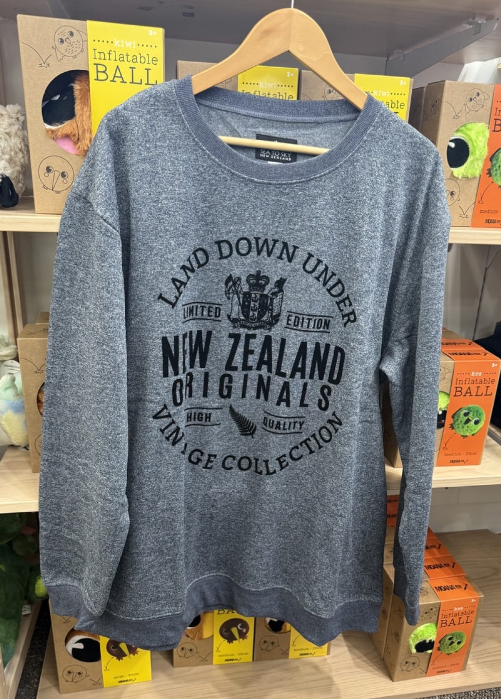 新西兰复古绒感印花卫衣（多尺码可选）