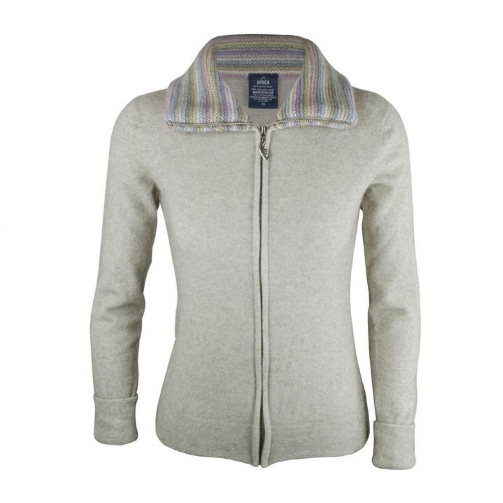 【KAPEKA买四赠一可混搭】 Kapeka 美丽诺羊毛银厥拉链收腰毛衣