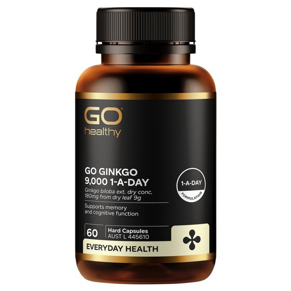 【同品牌买4赠1】 GO Healthy 银杏叶 9,000+ 胶囊 30粒