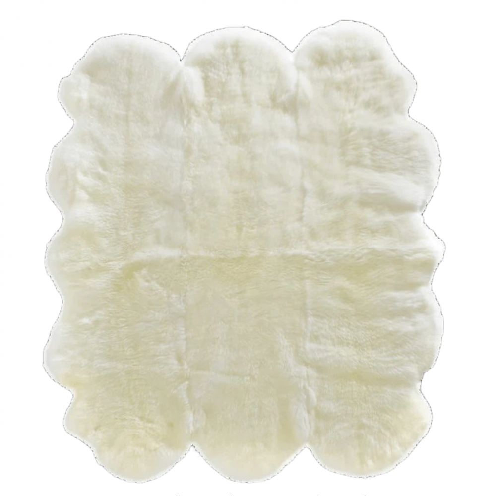 【多色可选】新西兰大号拼接100%羊毛毯｜六张原皮缝制