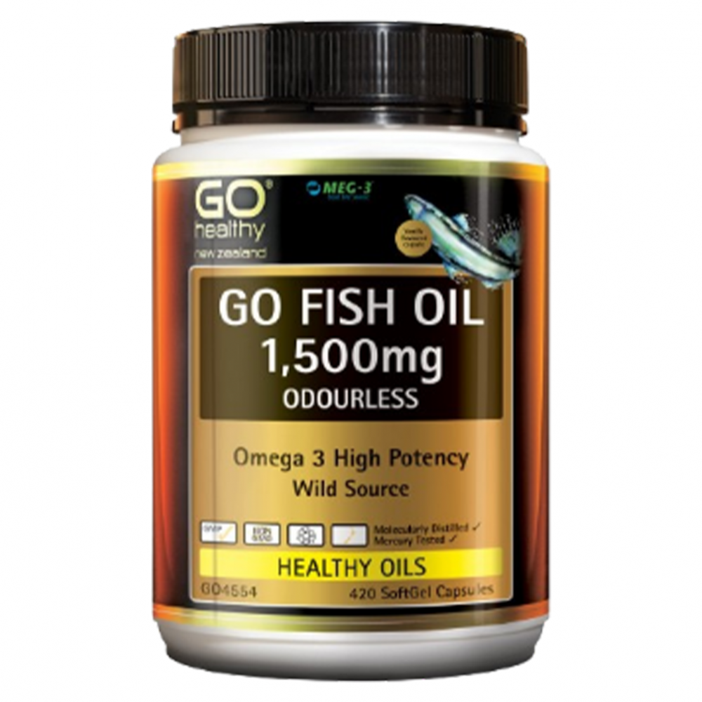 【同品牌买4赠1】 GO Healthy 1,500mg 深海鱼油 胶囊  210粒