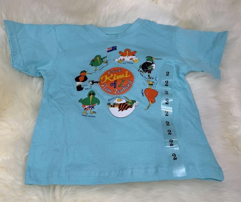 新西兰100%纯棉儿童T恤 | 新西兰奇异鸟全家族（多尺码可选）