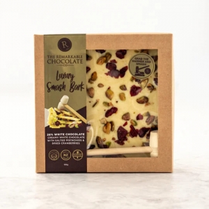 新西兰Sweet Moments香脆碎片巧克力 —榛子 & 蔓越莓风味 135g 趣味敲打设计