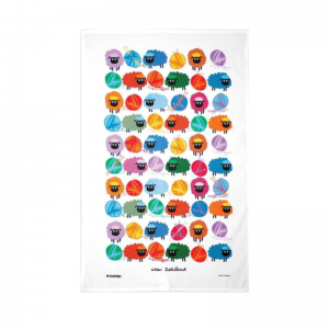 新西兰可爱小羊亮彩茶巾 (48 × 76厘米)