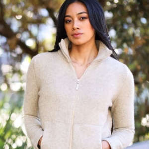 【KAPEKA买四赠一可混搭】 超细美丽诺羊毛口袋拉链外套（三色可选）