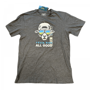 新西兰酷羊系列100%纯棉T恤 - 烟灰色（多尺码可选）