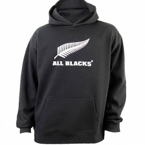 新西兰All Blacks成人款经典 标志连帽衫 — 黑色