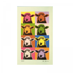 新西兰波普艺术羊图案茶巾 (48 × 76厘米)