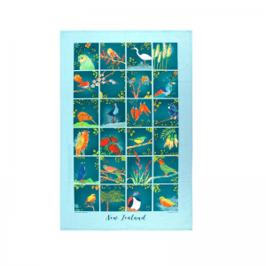 新西兰自然画廊图案茶巾 (48 × 76厘米)