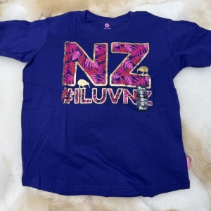 新西兰童趣紫粉可爱纯棉T恤（多尺码可选）