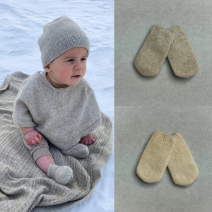 【KAPEKA买四赠一可混搭】 Kapeka婴儿美丽诺羊毛婴儿袜子（自然白色/浅米色）专为0-12月Baby设计